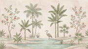 Tropical Vintage Wallpaper Floral Calm Wall Mural design