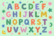 Alphabet Wallpaper Kids Removable Playful Wall Decor design