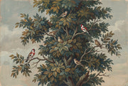 Muted Green Wallpaper Sage Green Vintage Tree Wall Mural design