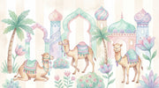 Watercolor Wallpaper Pastel Camels Removable Wall Decor design