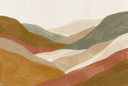 Abstract Landscape Wallpaper Layered Hills Earth Tones Removable Wall Decor design
