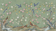 Chinoiserie Wallpaper Lemon Tree Removable Birds Wall Decor design