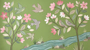 Spring Blossoms Wallpaper Floral Branches Birds Wall Mural design