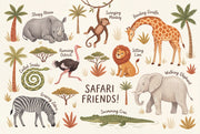 Safari Wallpaper Savanna Removable Kids Nursery Wall Decor design