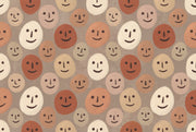 Abstract Faces Wallpaper Geometric Ovals Repeat Pattern Wall Mural design
