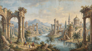 Mediterranean Landscape Wallpaper Exotic Classical Wall Mural design