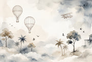 Cloudscape Wallpaper Watercolor Dreamy Sky Removable Wall Decor design