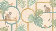 Jungle Vibe Wallpaper Tropical Monkey Wall Mural design