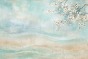 Paper Texture Wallpaper Watercolor Mint Wall Mural design