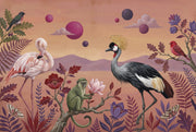 Tropical Birds Wallpaper Exotic Birds Removable Jungle Birds Wall Decor design