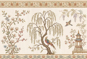 Muted Green Wallpaper Sage Chinoiserie Wall Mural design