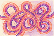 Abstract Loops Wallpaper Swirling Ribbons Pastel Texture Removable Wall Decor design