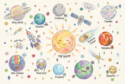 Space Wallpaper Planets Removable Sun Wall Decor design