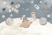 Astronaut Floating Wallpaper Space Explorer Galaxy Wall Mural design