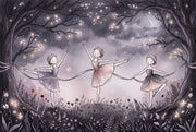 Moonlit Wallpaper Ballerinas Dark Wall Mural design