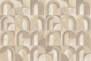 Geometric Arches Wallpaper Abstract Architecture Removable Neutral Beige Wall Decor design