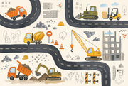 Construction Site Wallpaper Kids Wallpaper Removable Winding Road Wall Decor design