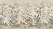 Toile Wallpaper Floral Birds Removable Wall Decor design