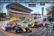 Formula 1 Wallpaper Race Track Pit Lane Removable Wall Decor design