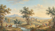 Pastoral Landscape Wallpaper Classic Vintage Wall Mural design