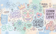 Street Art Wallpaper Pastel Typography Wall Mural design