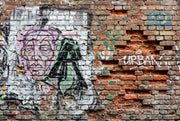 Graffiti Brick Wall Wallpaper Brick Wall Graffiti Brick Wall Removable Wall Decor design