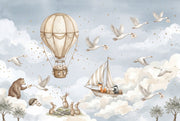 Hot Air Balloon Wallpaper Sky Nursery Wall Mural design