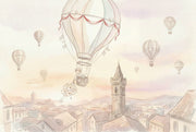 Hot Air Balloon Wallpaper Balloon Ride Removable Nursery Wall Decor design