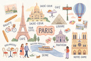 Hot Air Balloon Wallpaper Paris Removable Eiffel Tower Wall Decor design