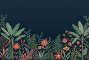 Botanical Border Wallpaper Tropical Leaves Moody Wallpaper Wall Mural design