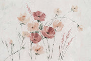 Painterly Wallpaper Wildflowers Pastel Removable Wall Decor design