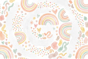 Rainbow Arches Wallpaper Pastel Watercolor Wall Mural design