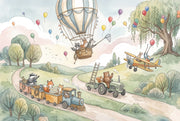 Hot Air Balloon Wallpaper Balloon Ride Removable Nursery Wall Decor design