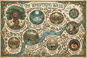 Whimsical Forest Wallpaper Starry Night Removable Wall Decor design