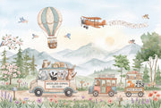 Hot Air Balloon Wallpaper Airship Removable Sky Wall Decor design