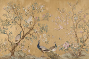 Chinoiserie Wallpaper Peacock Removable Blossoming Branches Wall Decor design