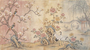 Chinoiserie Birds Wallpaper Asian Landscape Wall Decor design