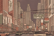 Cityscape Wallpaper Skyscrapers Street Traffic Wall Mural design