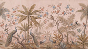 Tropical Birds Wallpaper Vintage Floral Wall Mural design