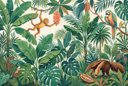 Jungle Vibe Wallpaper Shades Of Green Removable Jungle Vibe Wall Decor design