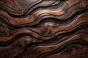 Walnut Grain Wallpaper Dark Wood 3D Carved Texture Wall Mural design