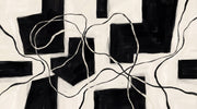 Geometric Wallpaper Minimalist Black Wall Mural design