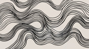 Wave Pattern Wallpaper Black Lines Minimalist Wall Mural design