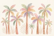 Tropical Wallpaper Palm Trees Watercolor Removable Wall Decor design