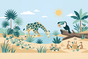 Tropical Wallpaper Safari Removable Watering Hole Wall Decor design