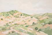 Rolling Hills Wallpaper Landscape Removable Watercolor Wall Decor design