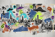 Poster Wall Wallpaper Paper Texture Urban Wall Mural design