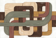 Mid Century Modern Wallpaper Retro Geometric Wall Mural design