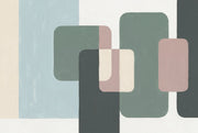 Muted Green Wallpaper Mid Century Modern Removable Wall Decor design