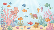 Underwater Wallpaper Sea Creatures Coral Removable Wall Decor design
